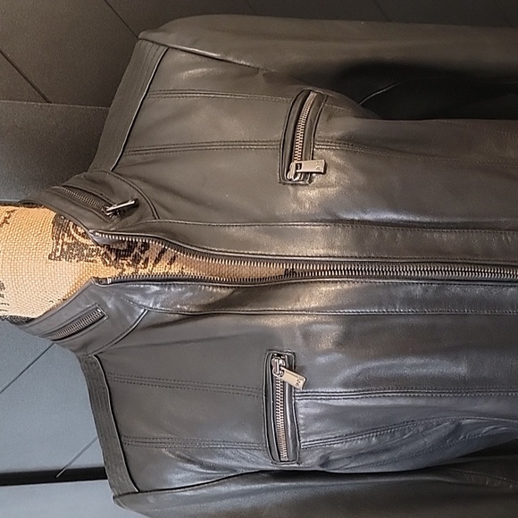 Jones New York Blazer leather jacket large - Picture 4 of 6